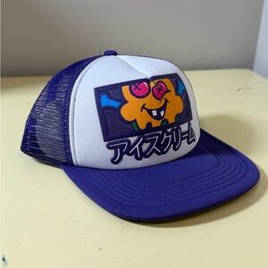 NWT Icecream Purple and White Trucker Hat
